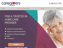 Tablet Screenshot of caregivers.com